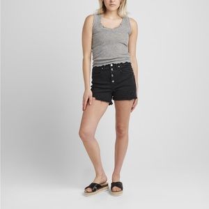 Silver Jeans Co. Womens Shorts 27 Beau Short Distressed Cut Off 5 Button Closure